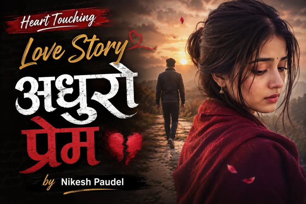 अधुरो प्रेम — Emotional Nepali incomplete love story illustration